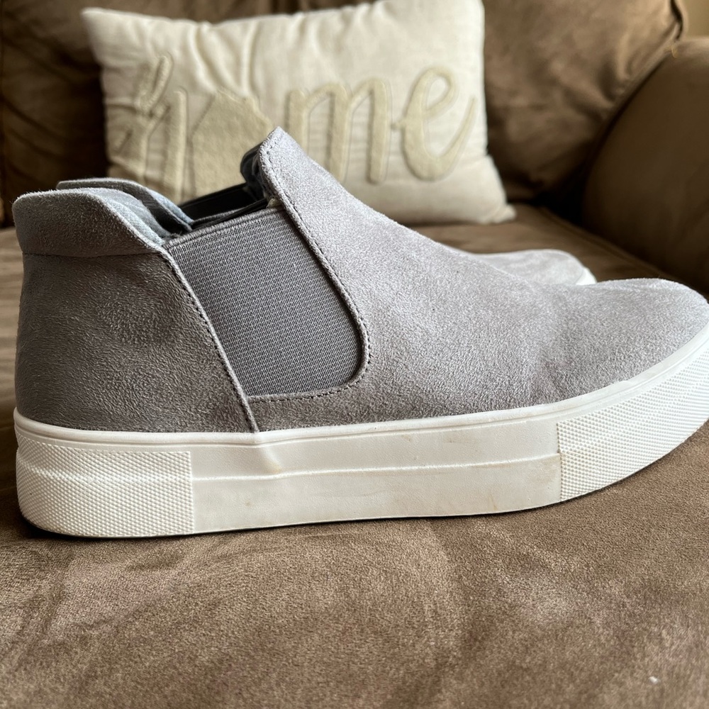 Ankle Grey Suede Booties